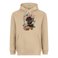 Mushroom Easter Dachshund Heavyweight Hoodie - RanaPortraitStore