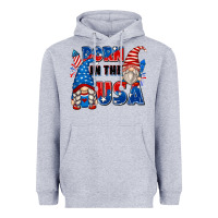 Heather Grey born in the usa Heavyweight Hoodie - Zillion Design Studio