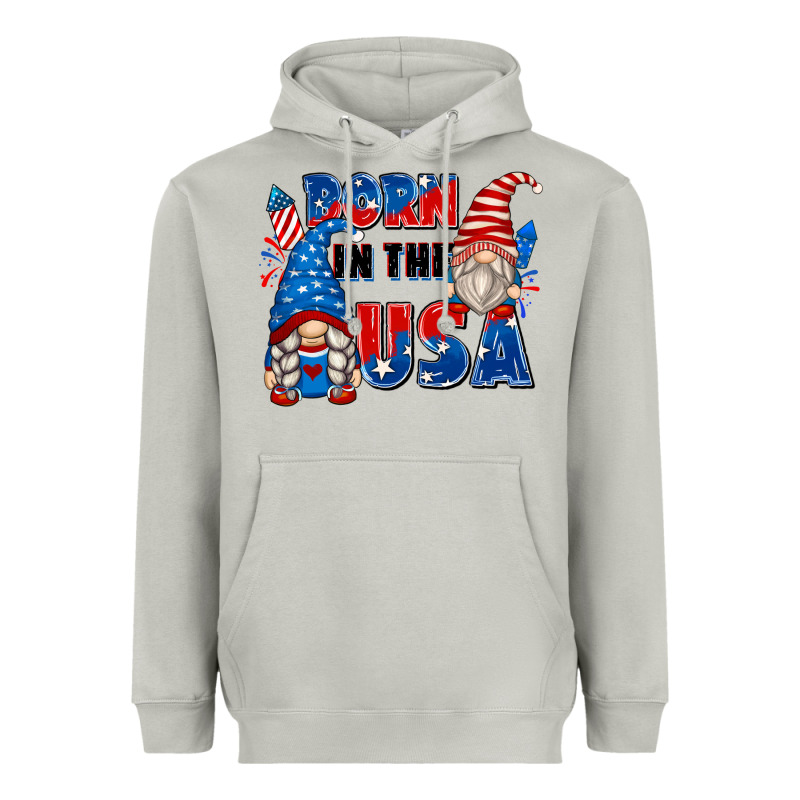 Born In The Usa Heavyweight Hoodie by Zillion Design Studio | Teevron