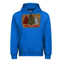 Cobalt merry and bright with tree's Urban Hoodie - AdoDesignShop