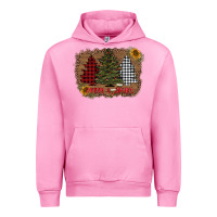 Fuchsia Pink merry and bright with tree's Urban Hoodie - AdoDesignShop