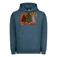 Pigment Midnight Navy merry and bright with tree's Urban Hoodie - AdoDesignShop