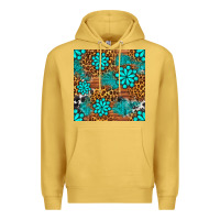 Antique Gold leopard gemstone seamless pattern Premium Hoodie - BundleAndBundleShop
