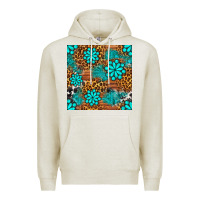 Oatmeal Heather leopard gemstone seamless pattern Premium Hoodie - BundleAndBundleShop