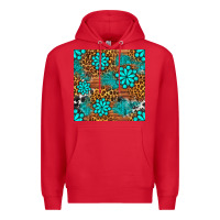 Red leopard gemstone seamless pattern Premium Hoodie - BundleAndBundleShop