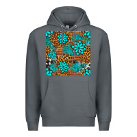 Rock leopard gemstone seamless pattern Premium Hoodie - BundleAndBundleShop