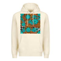 Sandshell leopard gemstone seamless pattern Premium Hoodie - BundleAndBundleShop