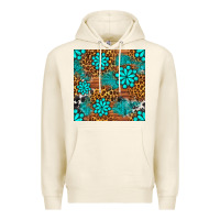 Tofu leopard gemstone seamless pattern Premium Hoodie - BundleAndBundleShop