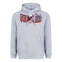 Heather Grey American teacher Heavyweight Hoodie - Zillion Design Studio