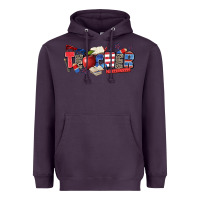 Plum American teacher Heavyweight Hoodie - Zillion Design Studio