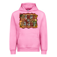 Fuchsia Pink merry and bright Urban Hoodie - AdoDesignShop