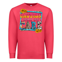 Cardinal caution i really don't care Premium Sweatshirt - Zillion Design Studio