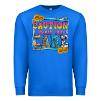 True Royal caution i really don't care Premium Sweatshirt - Zillion Design Studio