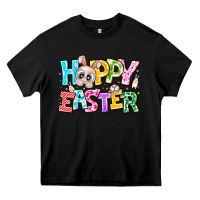 Black Hoppy Easter Heavy Core Tee - CowhideDigitalArt