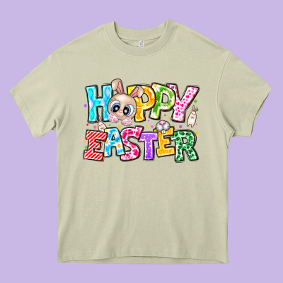 Hoppy Easter Heavy Core Tee Designed By Cowhidedigitalart