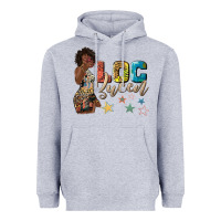 Heather Grey afro woman loc queen Heavyweight Hoodie - texasbilliewilder