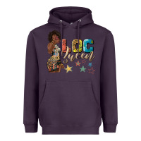 Plum afro woman loc queen Heavyweight Hoodie - texasbilliewilder