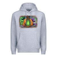 Heather Grey halloween gemstone background Premium Hoodie - JahusDesignShop