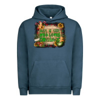 Pigment Midnight Navy just a girl who loves christmas Urban Hoodie - AdoDesignShop