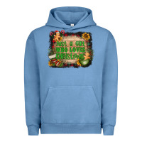 Pigment Pebble Blue just a girl who loves christmas Urban Hoodie - AdoDesignShop