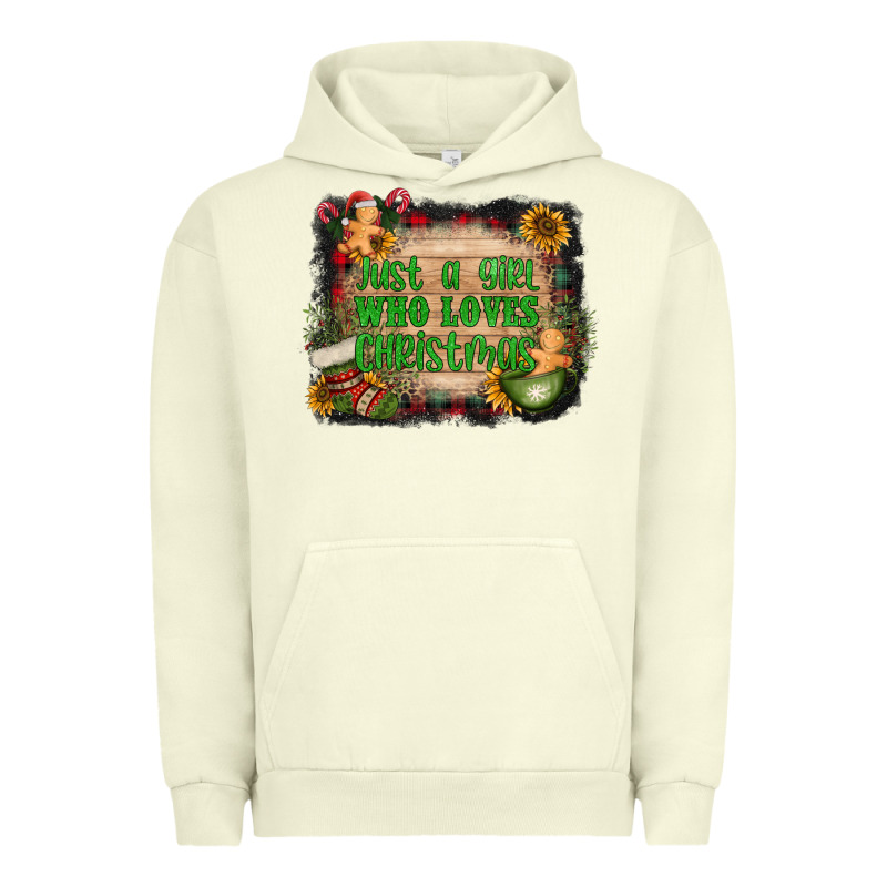Just A Girl Who Loves Christmas Urban Hoodie by AdoDesignShop | Teevron