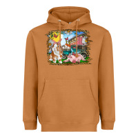 Meerkat Easter Farm Bunny And Pig Heavyweight Hoodie - RanaPortraitStore
