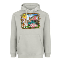 Moon Dust Easter Farm Bunny And Pig Heavyweight Hoodie - RanaPortraitStore