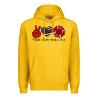 Lemon peace love back to red Premium Hoodie - Artiststas
