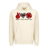Tofu peace love back to red Premium Hoodie - Artiststas