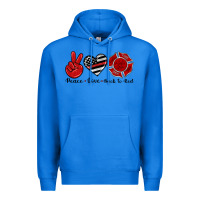 True Royal peace love back to red Premium Hoodie - Artiststas