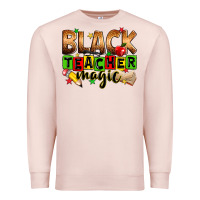 Pale Pink black teacher magic Premium Sweatshirt - Zillion Design Studio