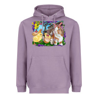 Lavender Easter Farm Chicks And Bunny Heavyweight Hoodie - RanaPortraitStore