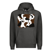 Charcoal Heather cowhide Premium Hoodie - RanaPortraitStore