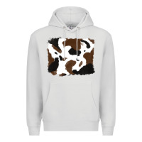 Dove Grey cowhide Premium Hoodie - RanaPortraitStore