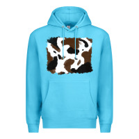 Ocean Blue cowhide Premium Hoodie - RanaPortraitStore
