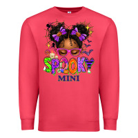 Cardinal Spooky Mini Halloween Messy Bun Premium Sweatshirt - texasbilliewilder