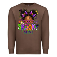 Chestnut Spooky Mini Halloween Messy Bun Premium Sweatshirt - texasbilliewilder