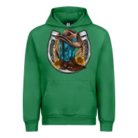 Emerald western horseshoe boots hat rope sunflower Urban Hoodie - AdoDesignShop