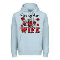 Blue Mist firefighter wife Premium Hoodie - Artiststas