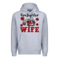 Heather Grey firefighter wife Premium Hoodie - Artiststas