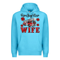Ocean Blue firefighter wife Premium Hoodie - Artiststas