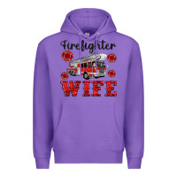 Purple firefighter wife Premium Hoodie - Artiststas