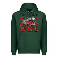 Sports Green firefighter wife Premium Hoodie - Artiststas