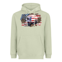 Matcha american skull Heavyweight Hoodie - Zillion Design Studio