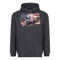 Smoke american skull Heavyweight Hoodie - Zillion Design Studio