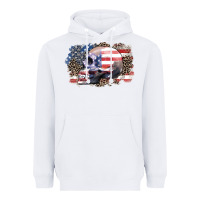 White american skull Heavyweight Hoodie - Zillion Design Studio