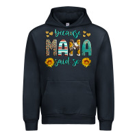 Navy because mama said so western sunflowers Urban Hoodie - Artiststas