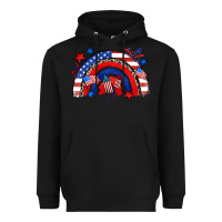 Black American rainbow Heavyweight Hoodie - Zillion Design Studio