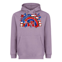 Lavender American rainbow Heavyweight Hoodie - Zillion Design Studio