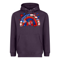 Plum American rainbow Heavyweight Hoodie - Zillion Design Studio